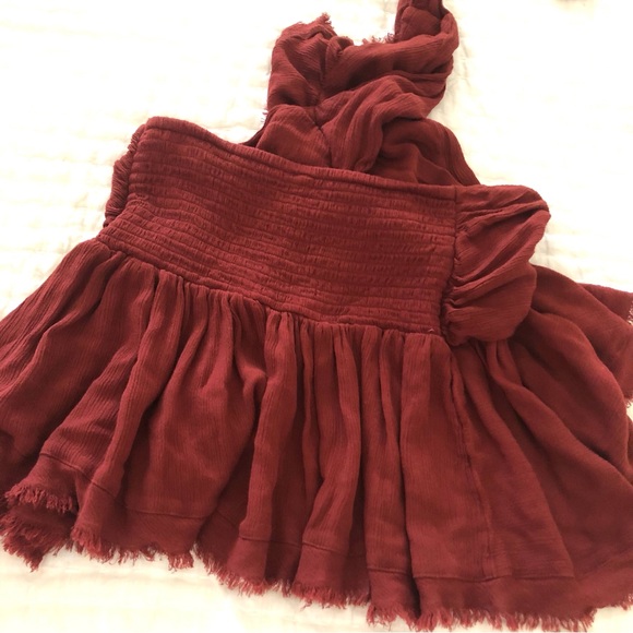 Tops: bundle 3 or more for 50% off! EUC Free People ruffle halter wrap top - Picture 10 of 12